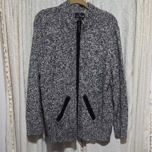 Carole Little Black and White Knit Sweater